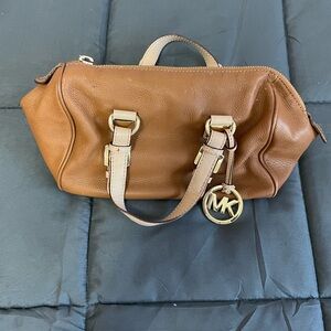MK Brown Leather Satchel